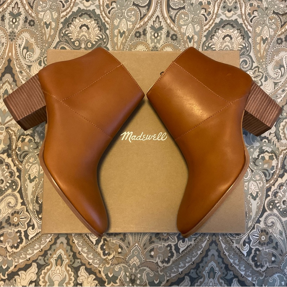 NWT Madewell The Rosie Ankle Boots English Saddle Leather Boots Women’s Sz 11